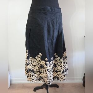 Line The Label linen pleated midi skirt Sz 8
